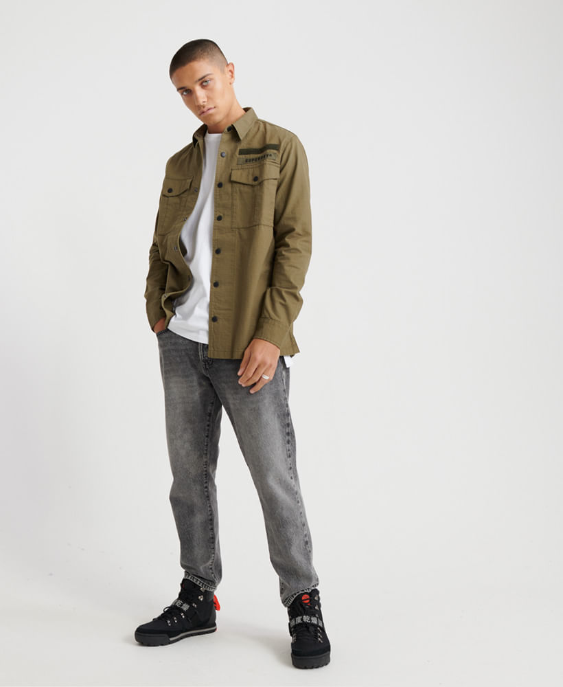 Superdry Utility Field Edition L//S Shirt Camisa para Hombre