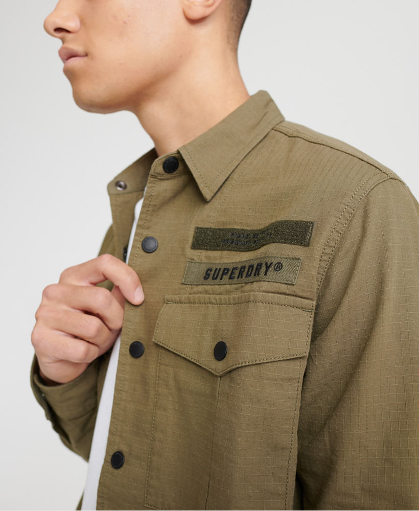Superdry Utility Field Edition L//S Shirt Camisa para Hombre