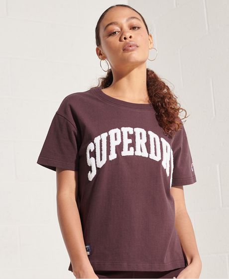 Camiseta-Para-Mujer-Varsity-Arch-Boxy-Tee-Superdry