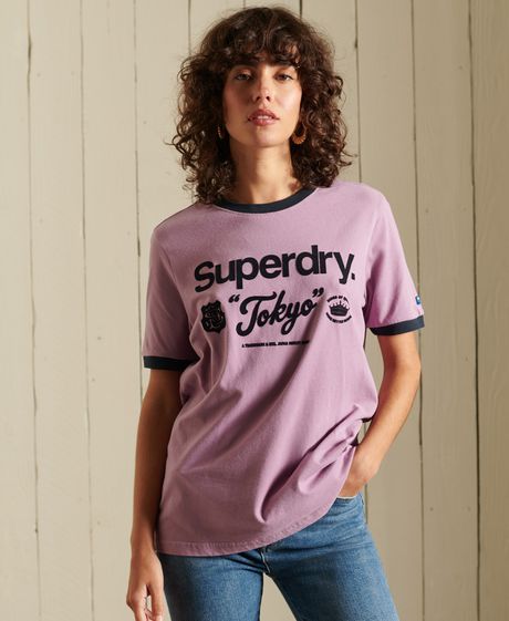 Camiseta-Para-Mujer-Cl-Ac-Ringer-Tee-Superdry