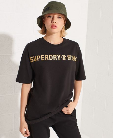 Camiseta-Para-Mujer-Corporate-Logo-Foil-Tee-Superdry