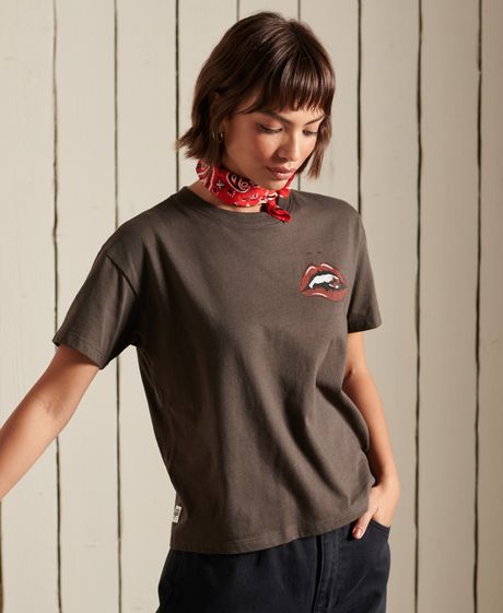 Camiseta-Para-Mujer-Boho-Graphic-Crop-Boxy-Tee-Superdry