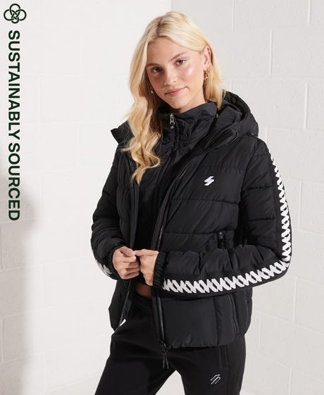 Chaqueta-Padded-Para-Mujer-Hooded-Spirit-Taped-Puffer-Superdry