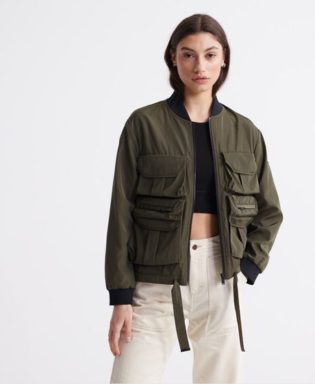 Chaqueta-Casual-Para-Mujer-Namid-Pockets-Bomber-Superdry