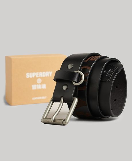 Casual-Para-Hombre-Emboss-Leather-Belt-Gift-Box-Superdry