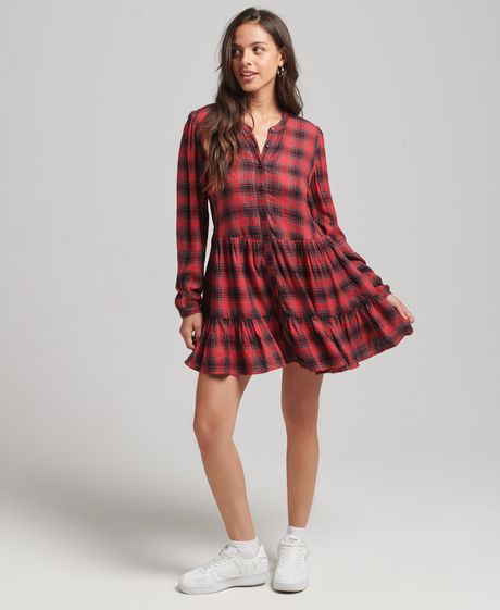 Vestido-Largo-Para-Mujer-Vintage-Button